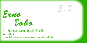 erno dobo business card